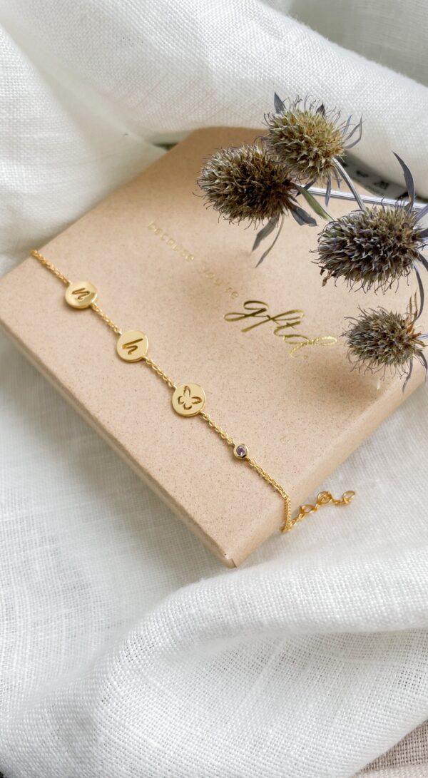 Armband met 4 bedels