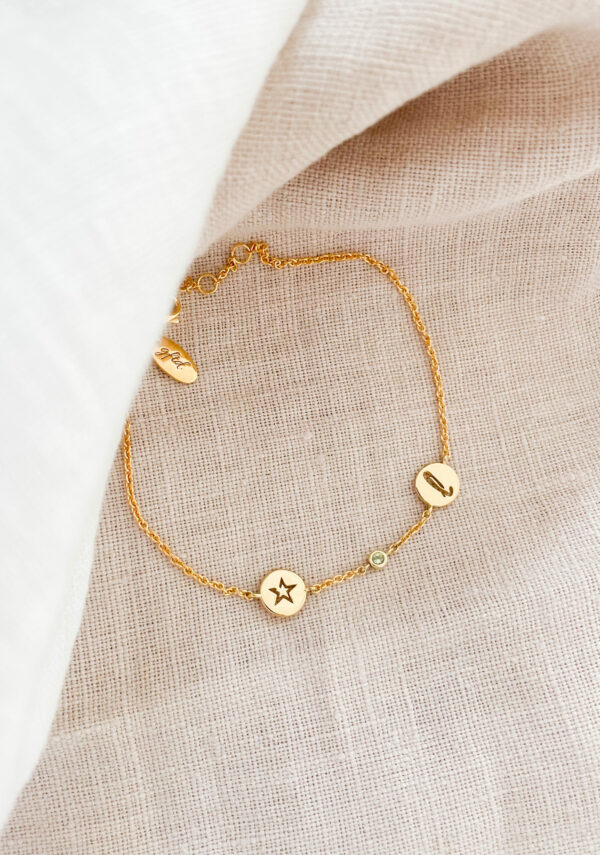 Armband met 3 bedels